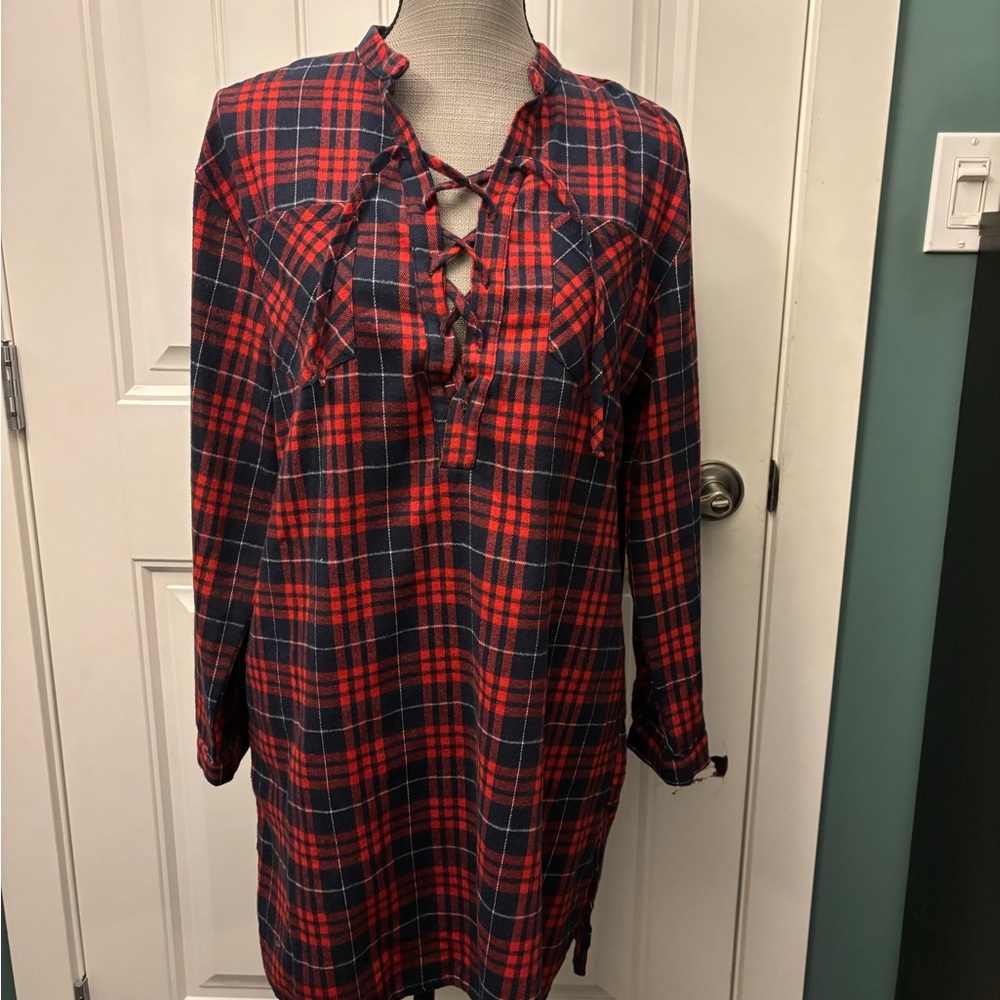 NWOT Red and Black Plaid Lounge Wear